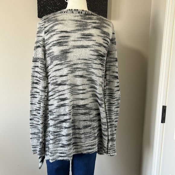 Free People Beach Mohair Blend Lightweight Tiger Stripe Cardigan Sweater Large - Picture 10 of 14